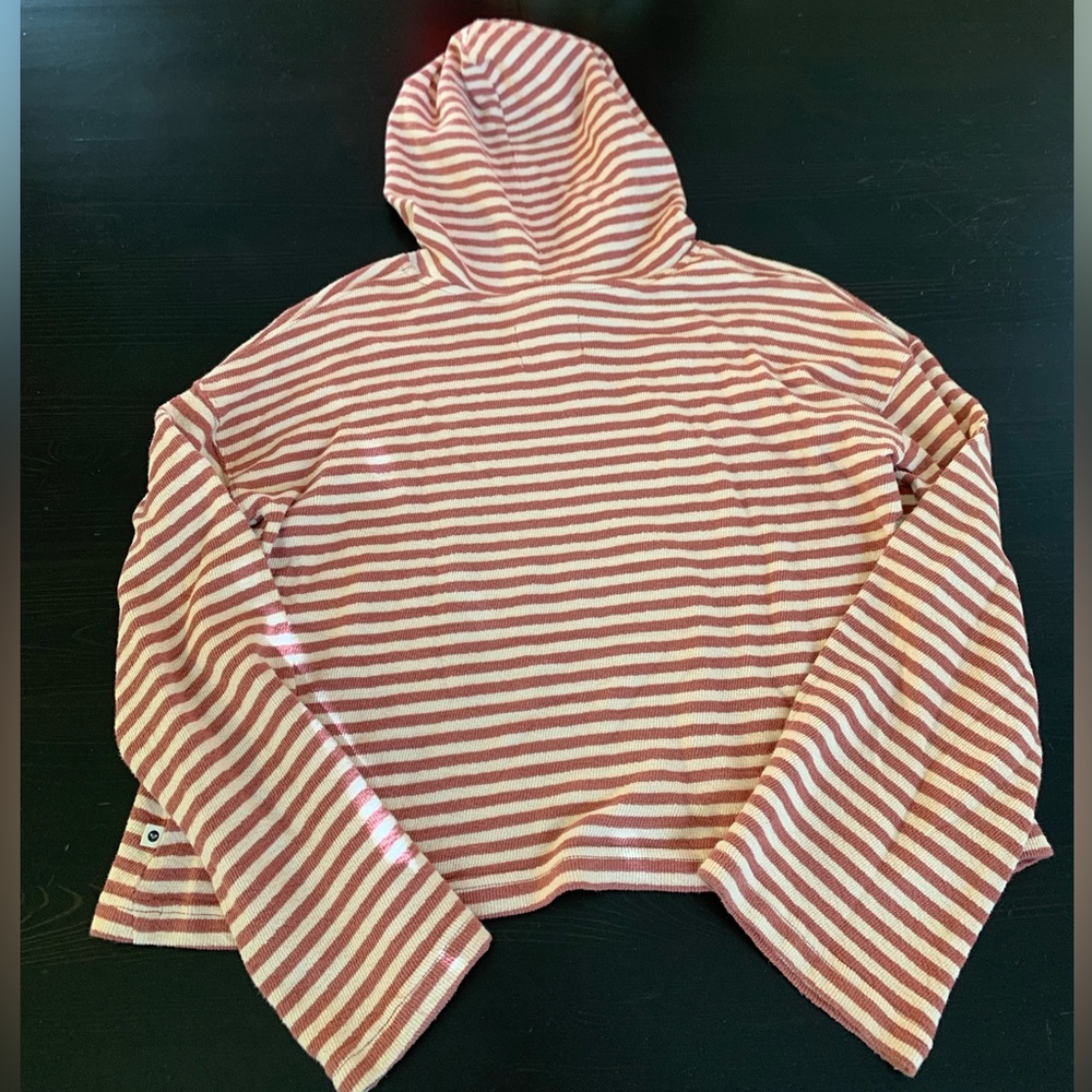 Roxy boho beach vibes hoodie pullover rust brown white size xs / small? - Picture 2 of 8